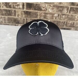 Womens Black Clover Hat Black & Silver Sparkle Trucker Hat Top Golf Womens Golf